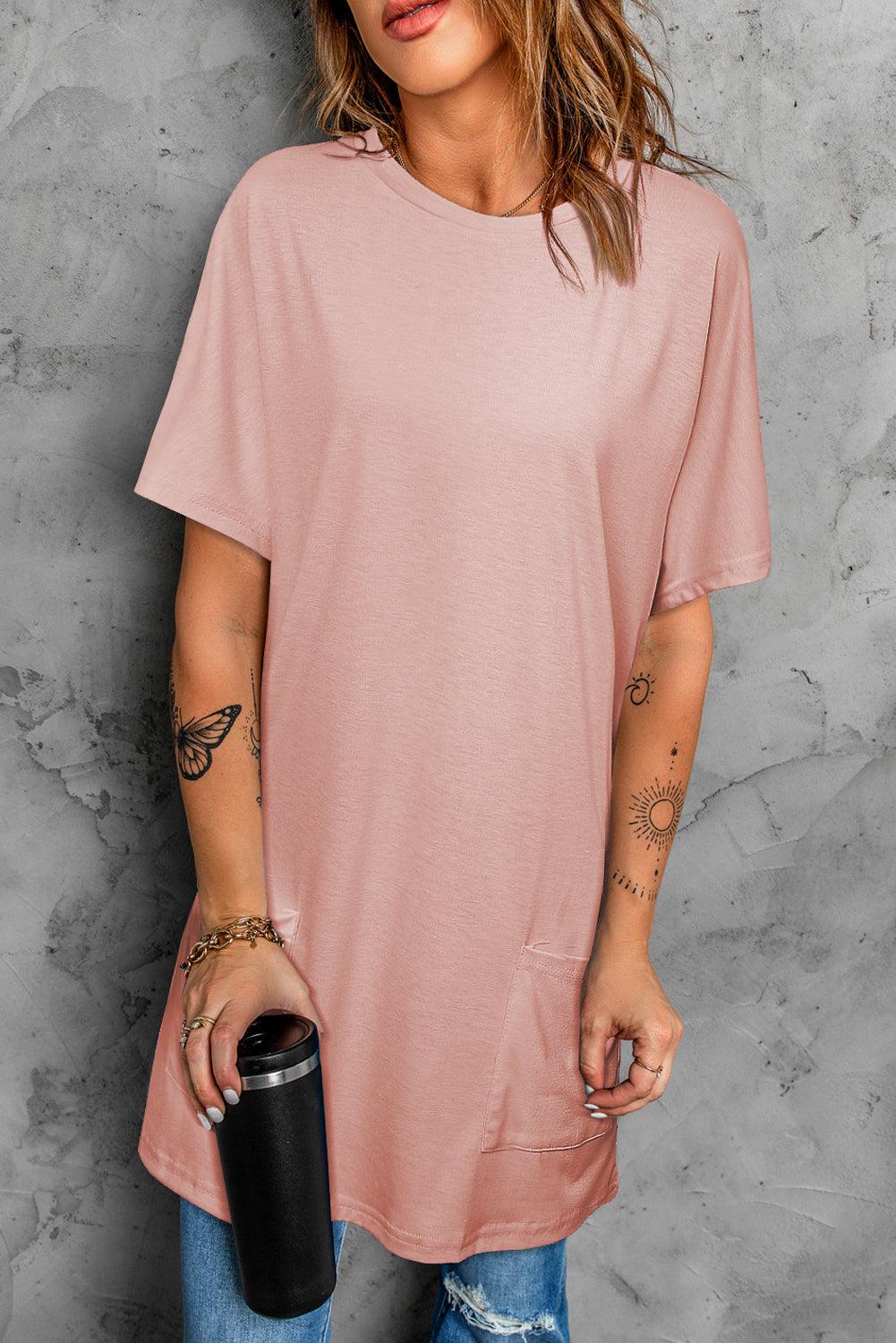 Round Neck Short Sleeve Tunic Tee BLUE ZONE PLANET