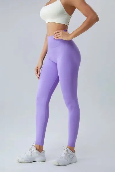 Ruched High Waist Active Leggings BLUE ZONE PLANET