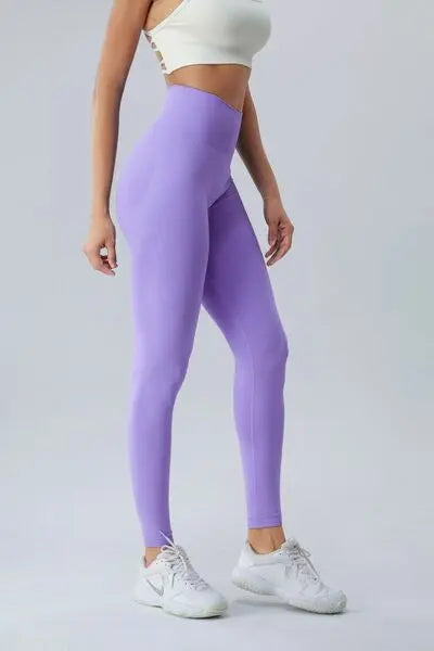 Ruched High Waist Active Leggings BLUE ZONE PLANET