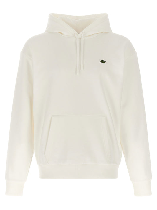 Lacoste Logo Patch Hoodie-Tops / Dresses-[Adult]-[Female]-temp-6-White-2022 Online Blue Zone Planet