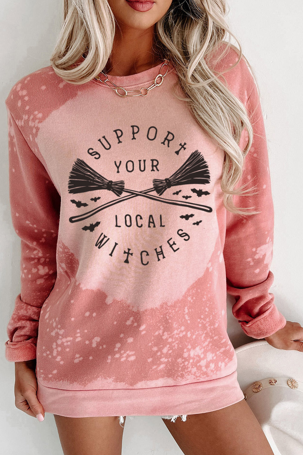 SUPPORT YOUR LOCAL WITCHES Graphic Sweatshirt BLUE ZONE PLANET