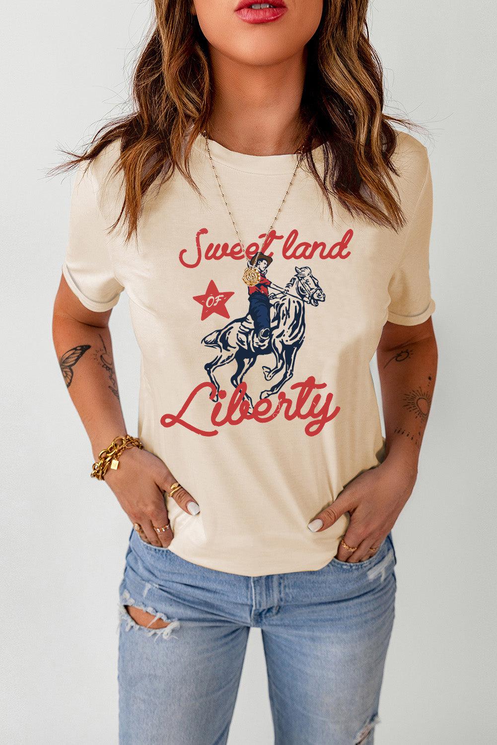 SWEET LAND OF LIBERTY Graphic Short Sleeve Tee BLUE ZONE PLANET