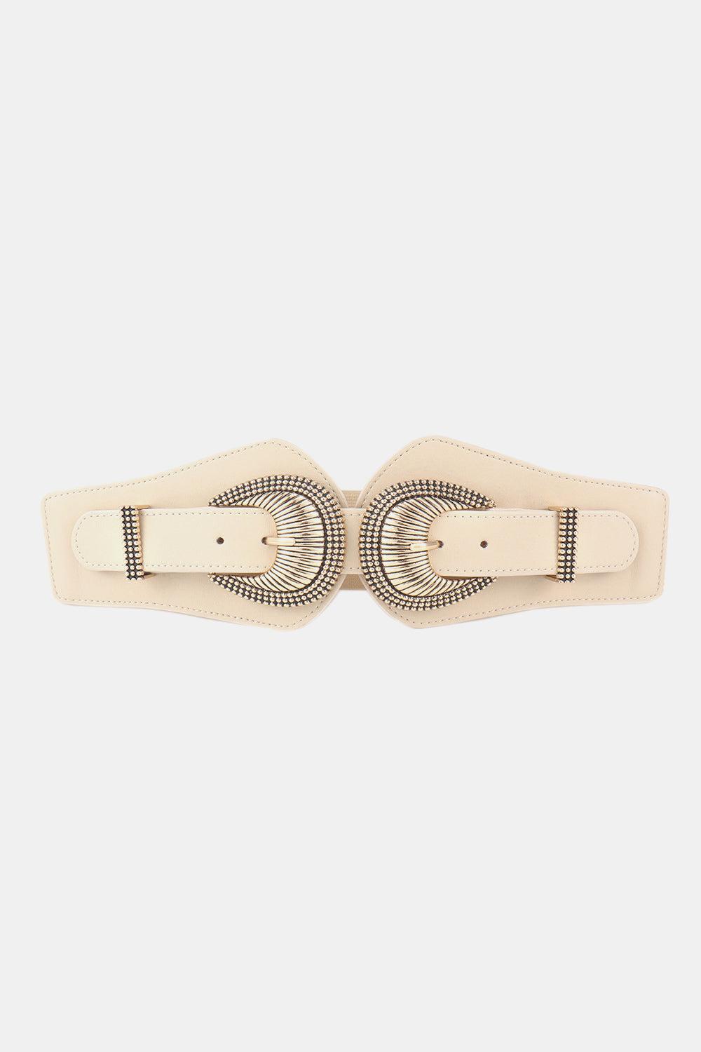 Shell Double Buckle Elastic Wide Belt BLUE ZONE PLANET