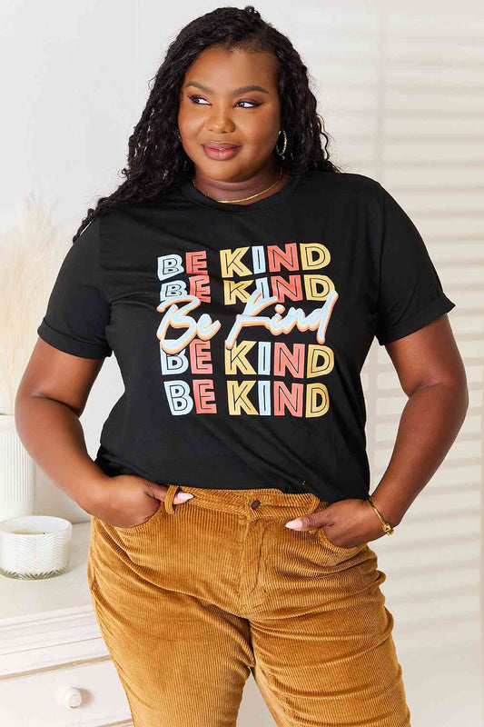 Simply Love BE KIND Graphic Round Neck T-Shirt BLUE ZONE PLANET