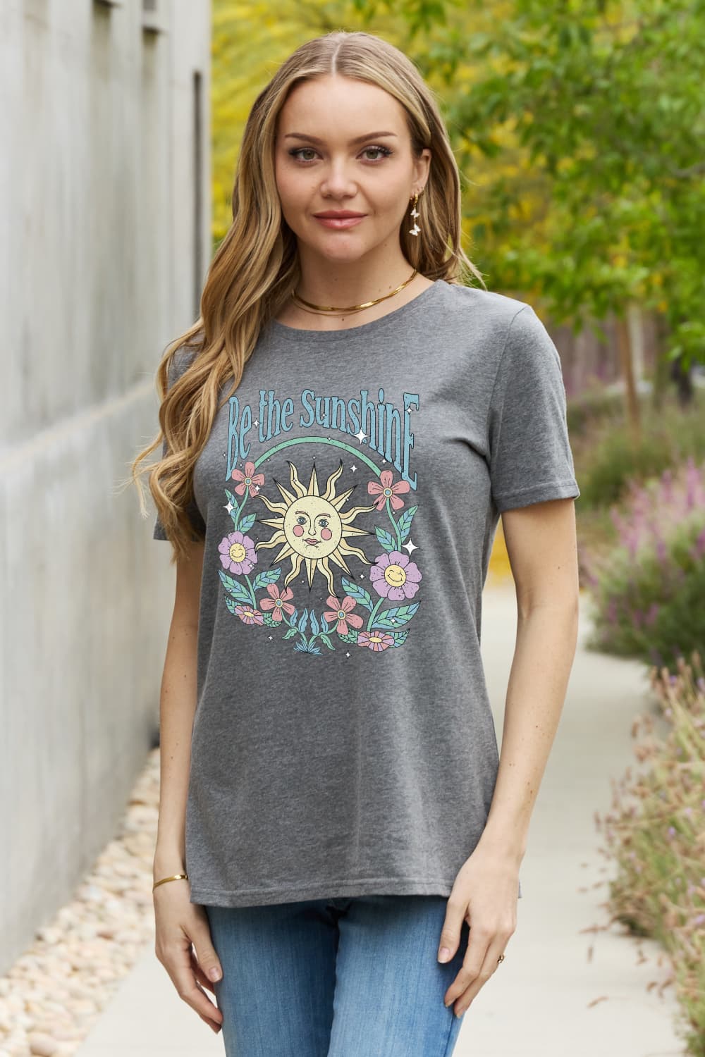 Simply Love BE THE SUNSHINE Graphic Cotton Tee BLUE ZONE PLANET