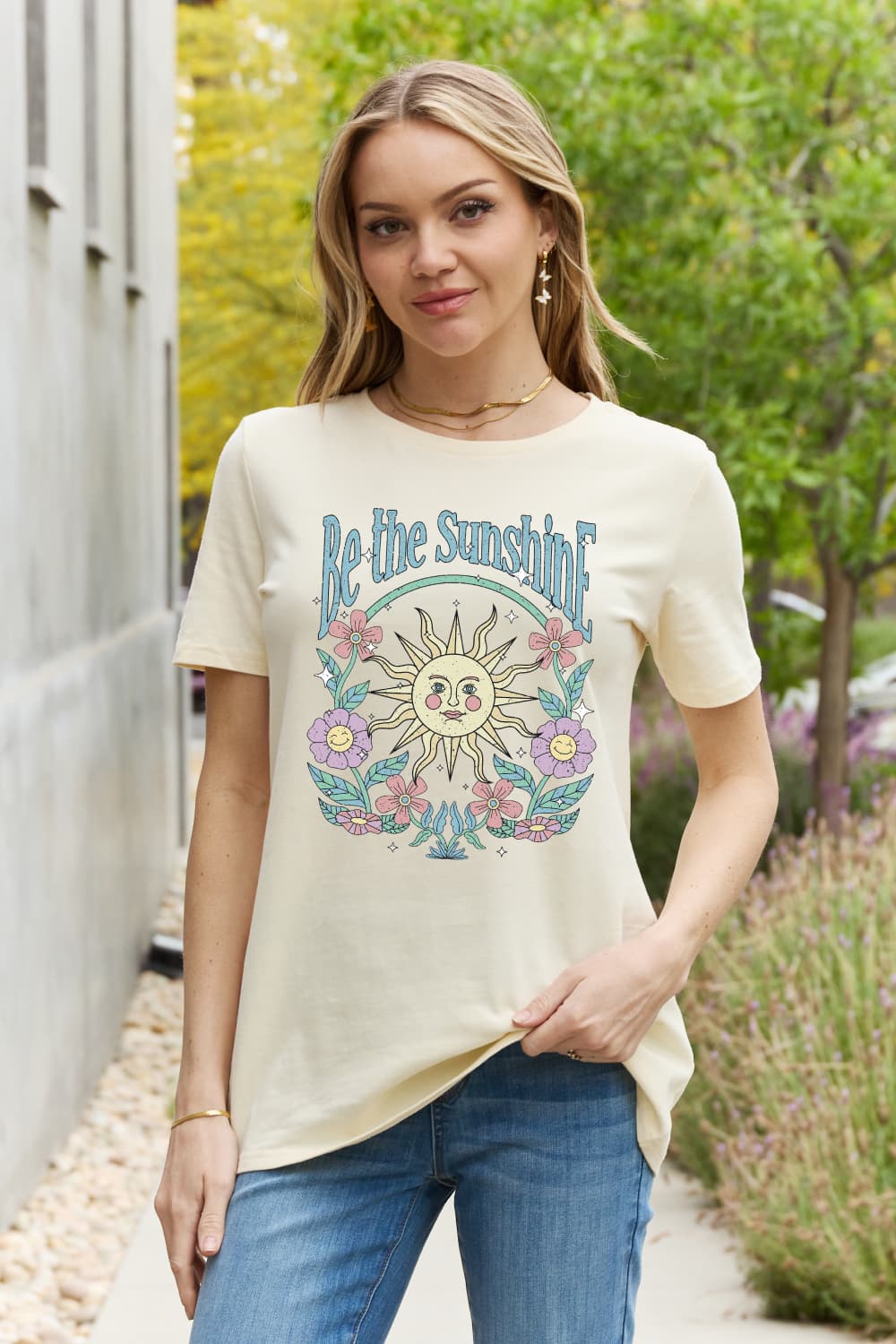 Simply Love BE THE SUNSHINE Graphic Cotton Tee BLUE ZONE PLANET