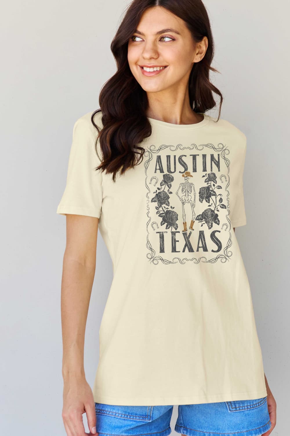 Simply Love Full Size AUSTIN  TEXAS Graphic Cotton T-Shirt BLUE ZONE PLANET