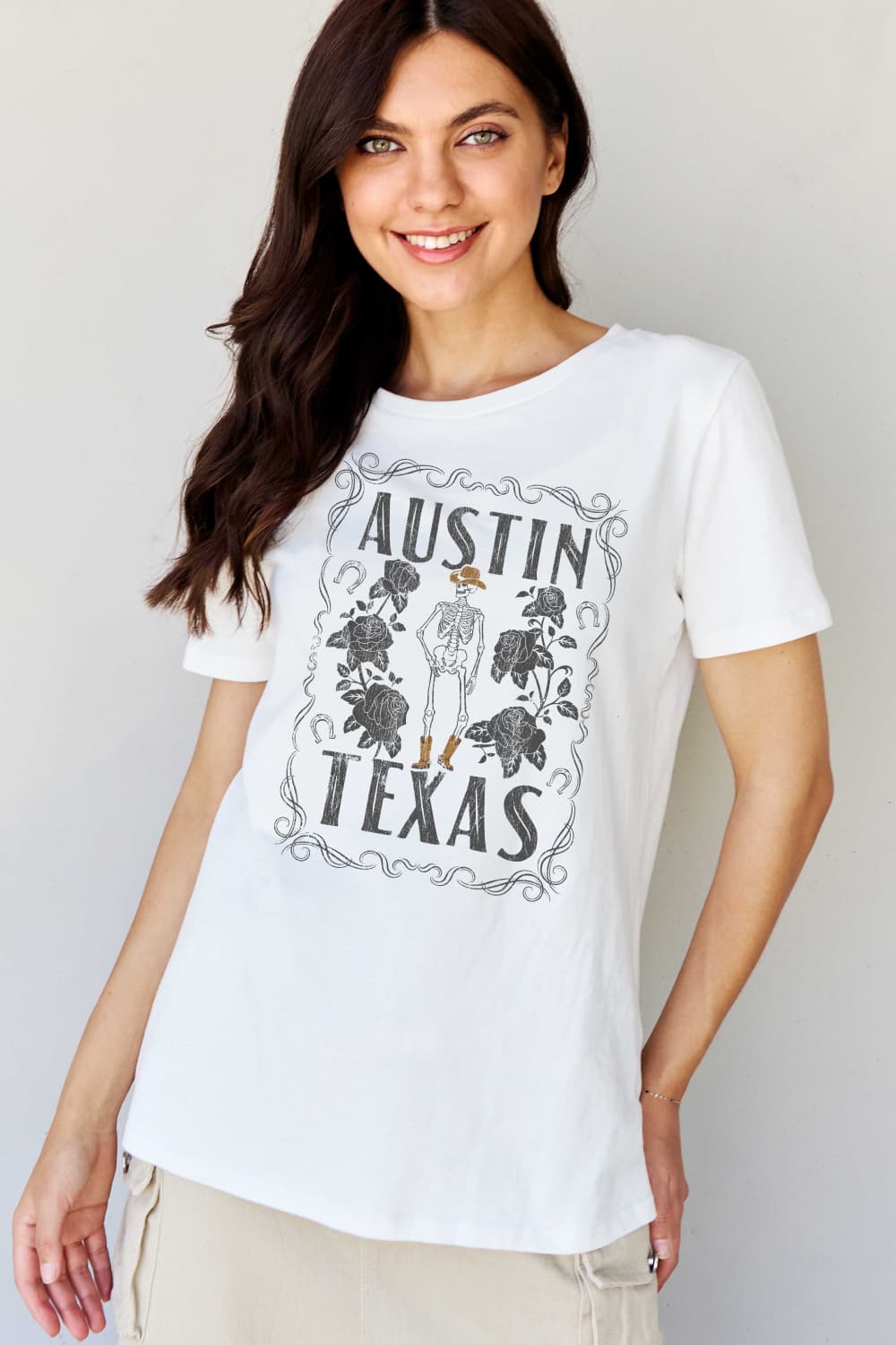 Simply Love Full Size AUSTIN  TEXAS Graphic Cotton T-Shirt BLUE ZONE PLANET