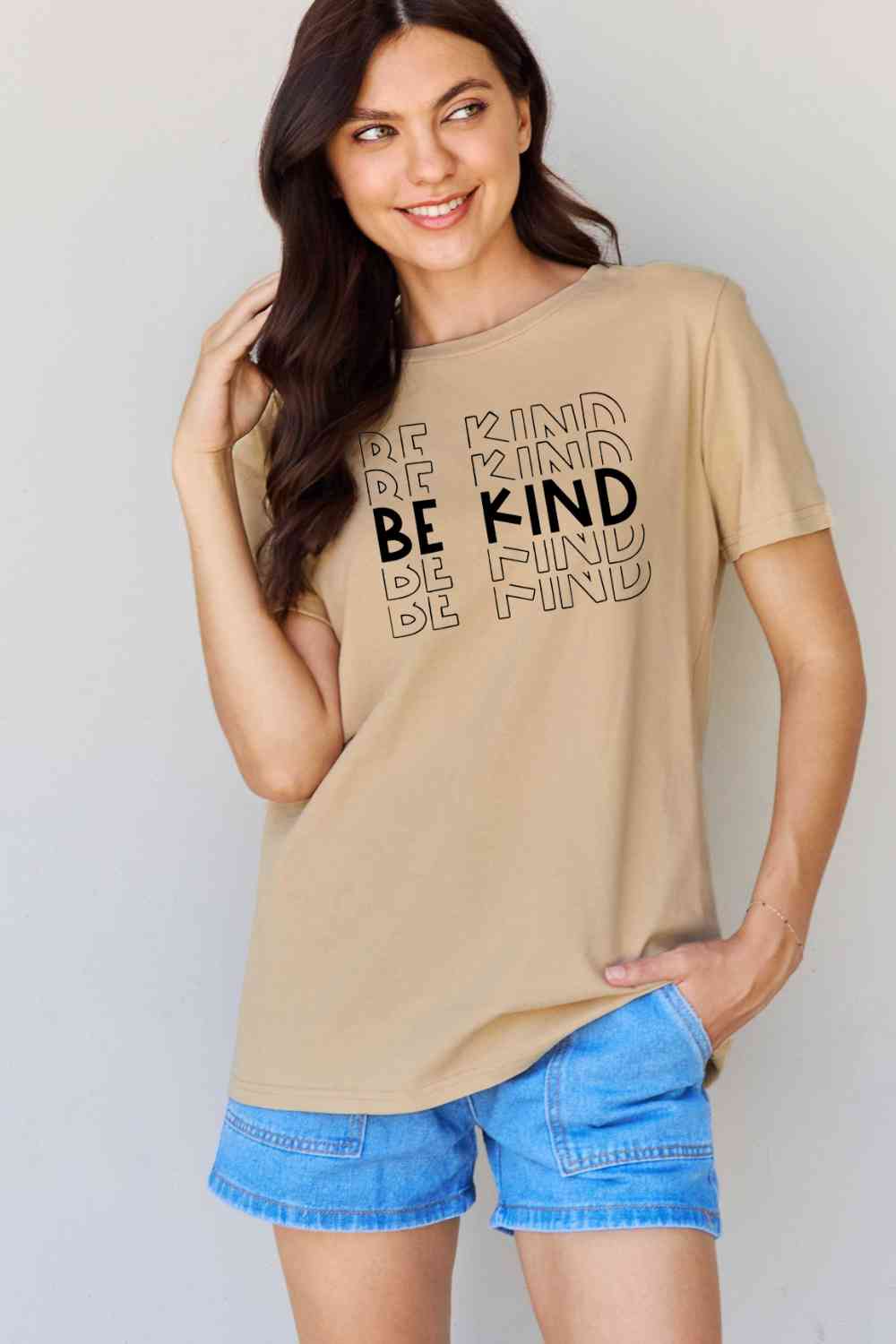 Simply Love Full Size BE KIND Graphic T-Shirt BLUE ZONE PLANET