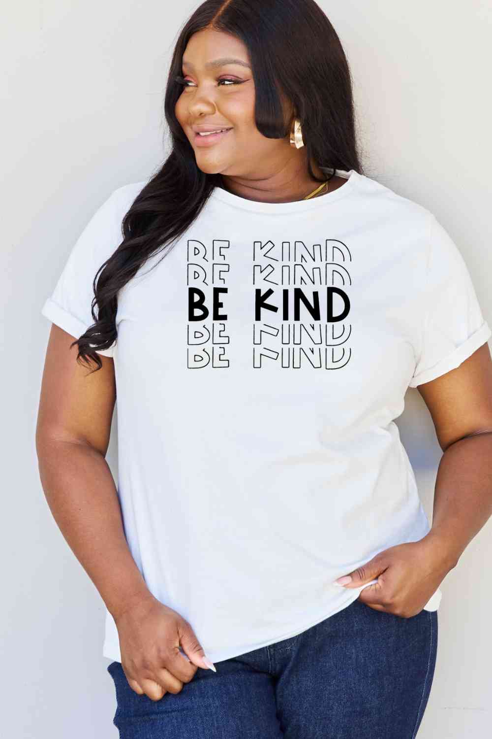 Simply Love Full Size BE KIND Graphic T-Shirt BLUE ZONE PLANET