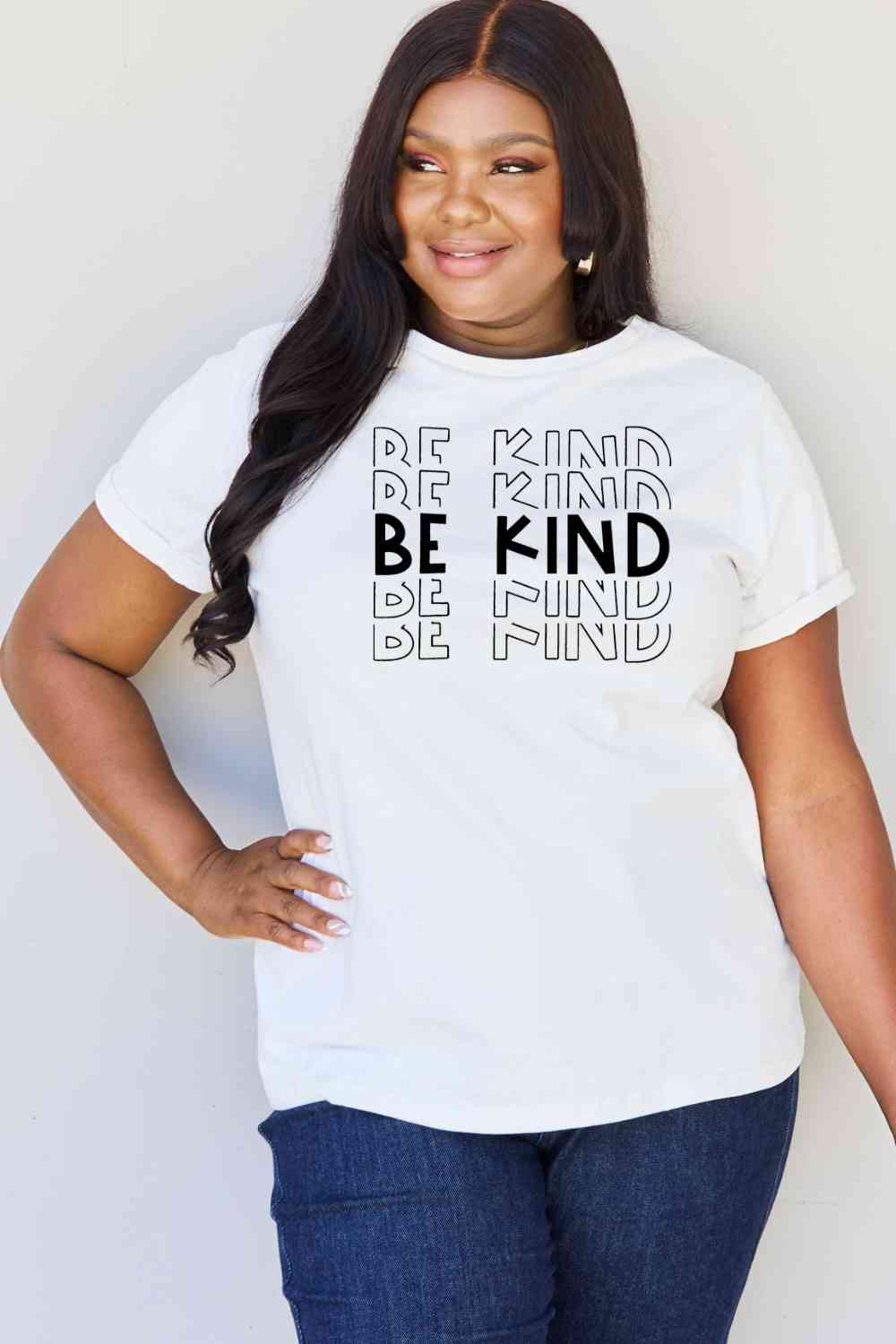 Simply Love Full Size BE KIND Graphic T-Shirt BLUE ZONE PLANET