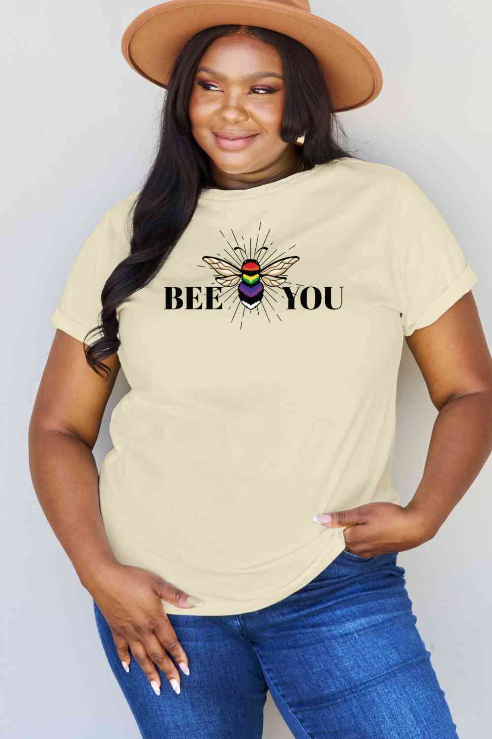 Simply Love Full Size BEE YOU Graphic T-Shirt BLUE ZONE PLANET