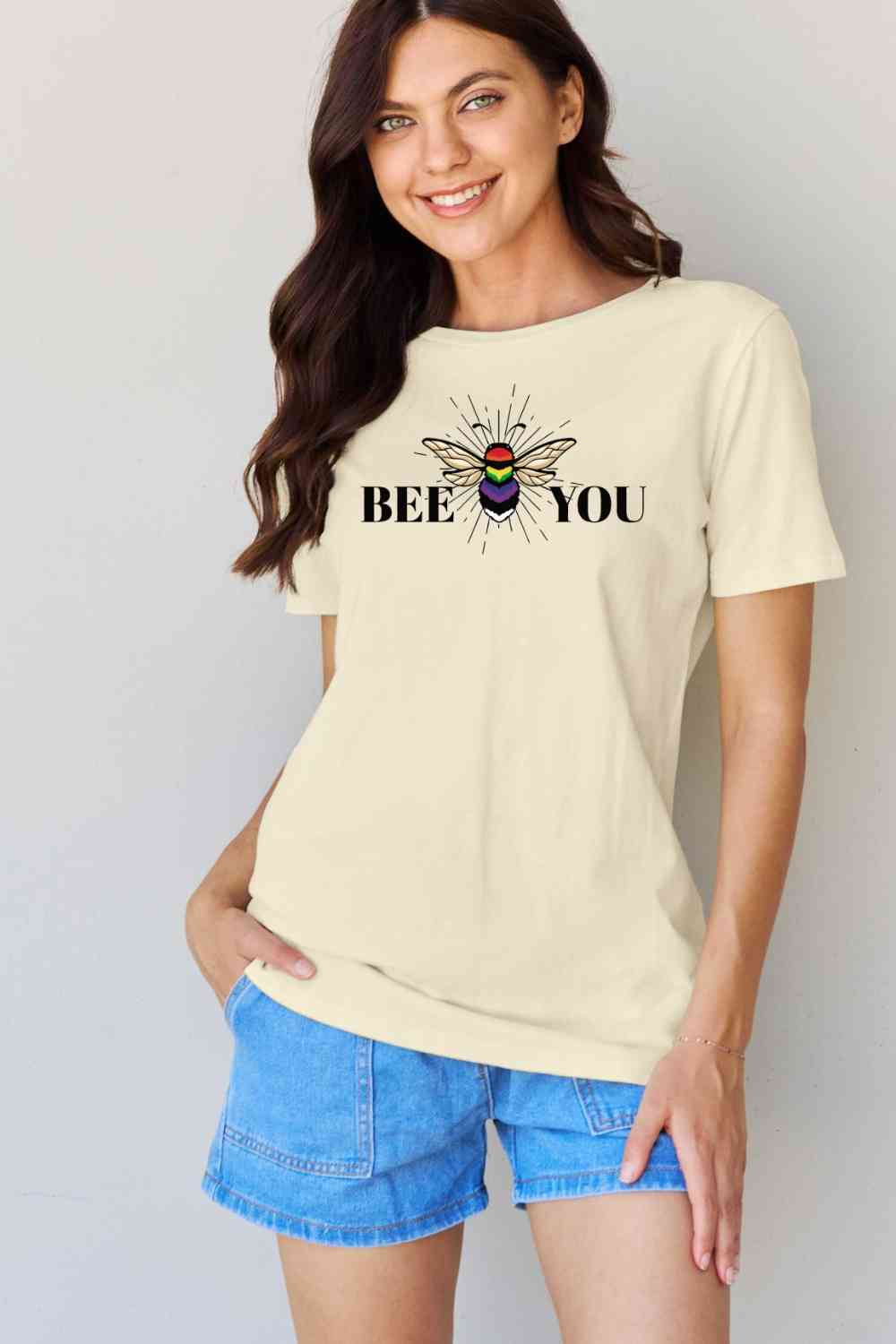 Simply Love Full Size BEE YOU Graphic T-Shirt BLUE ZONE PLANET