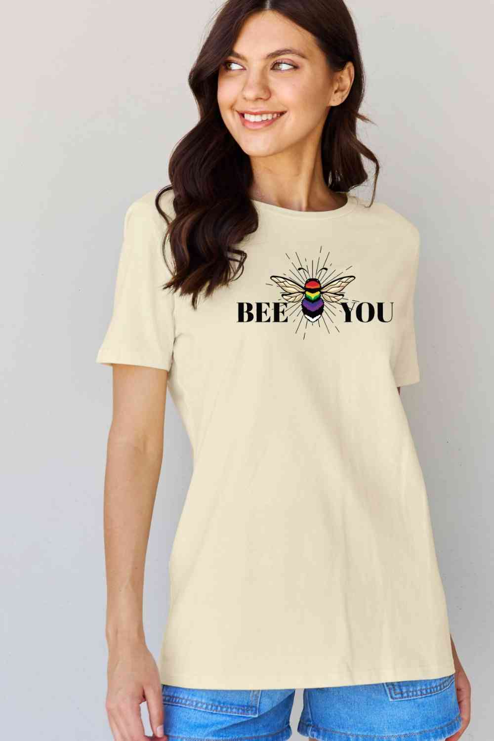 Simply Love Full Size BEE YOU Graphic T-Shirt BLUE ZONE PLANET