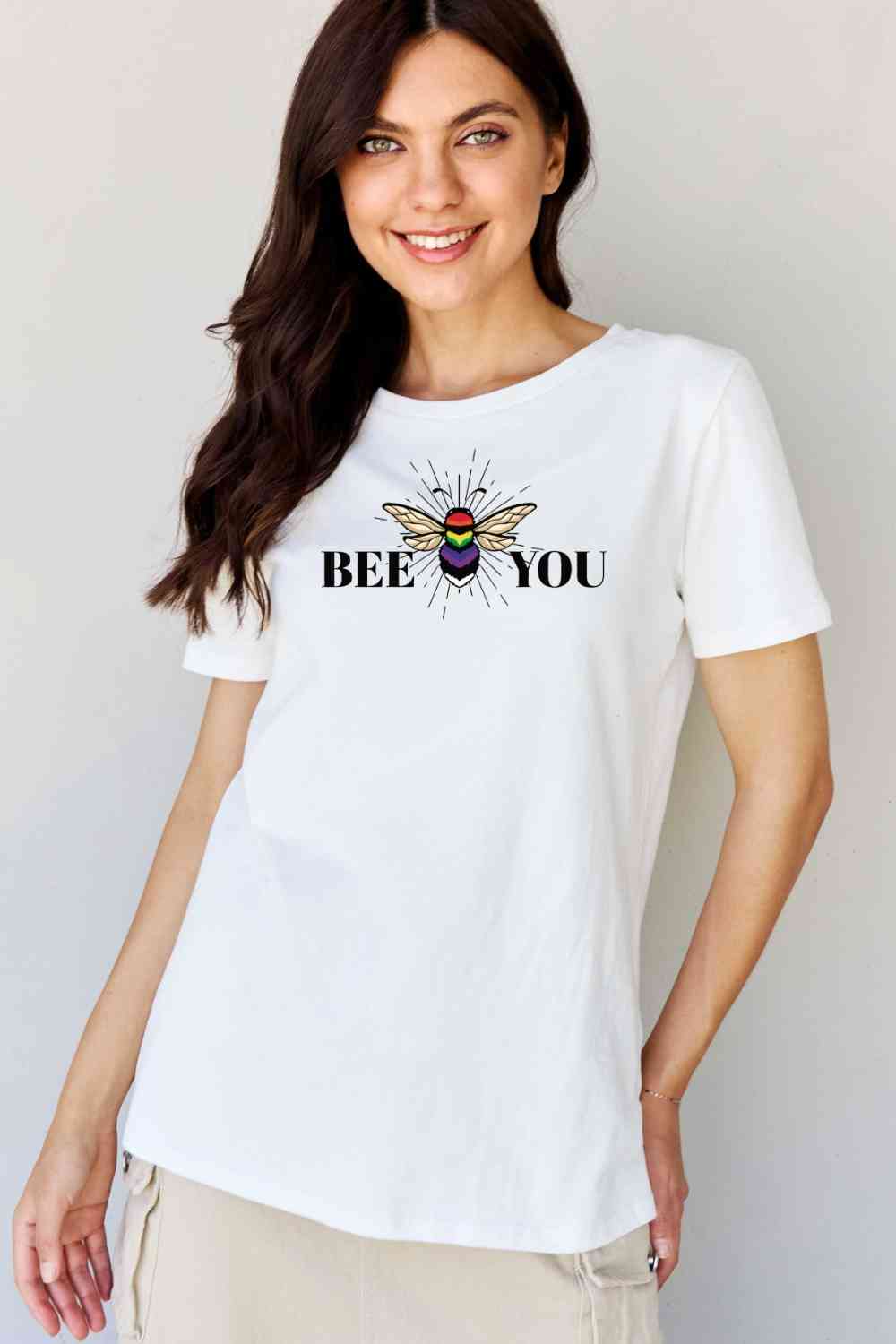 Simply Love Full Size BEE YOU Graphic T-Shirt BLUE ZONE PLANET