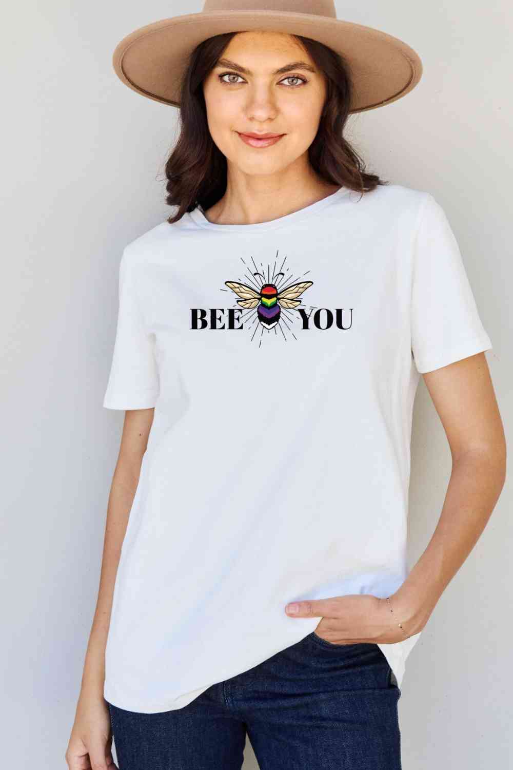 Simply Love Full Size BEE YOU Graphic T-Shirt BLUE ZONE PLANET