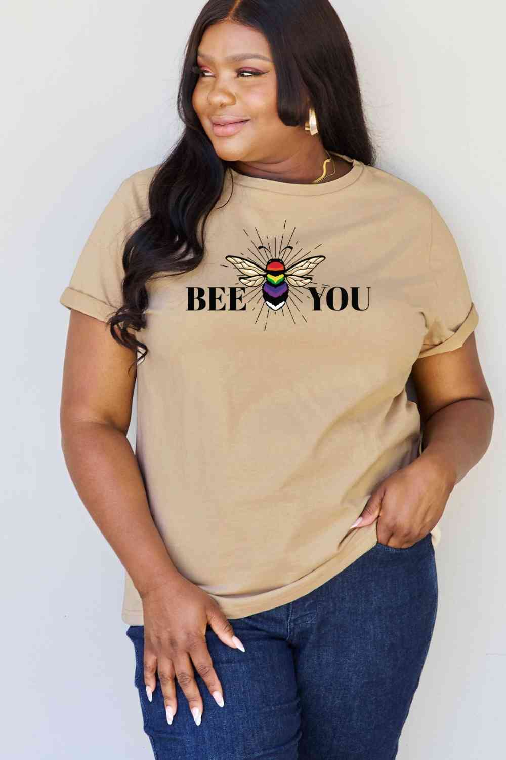 Simply Love Full Size BEE YOU Graphic T-Shirt BLUE ZONE PLANET