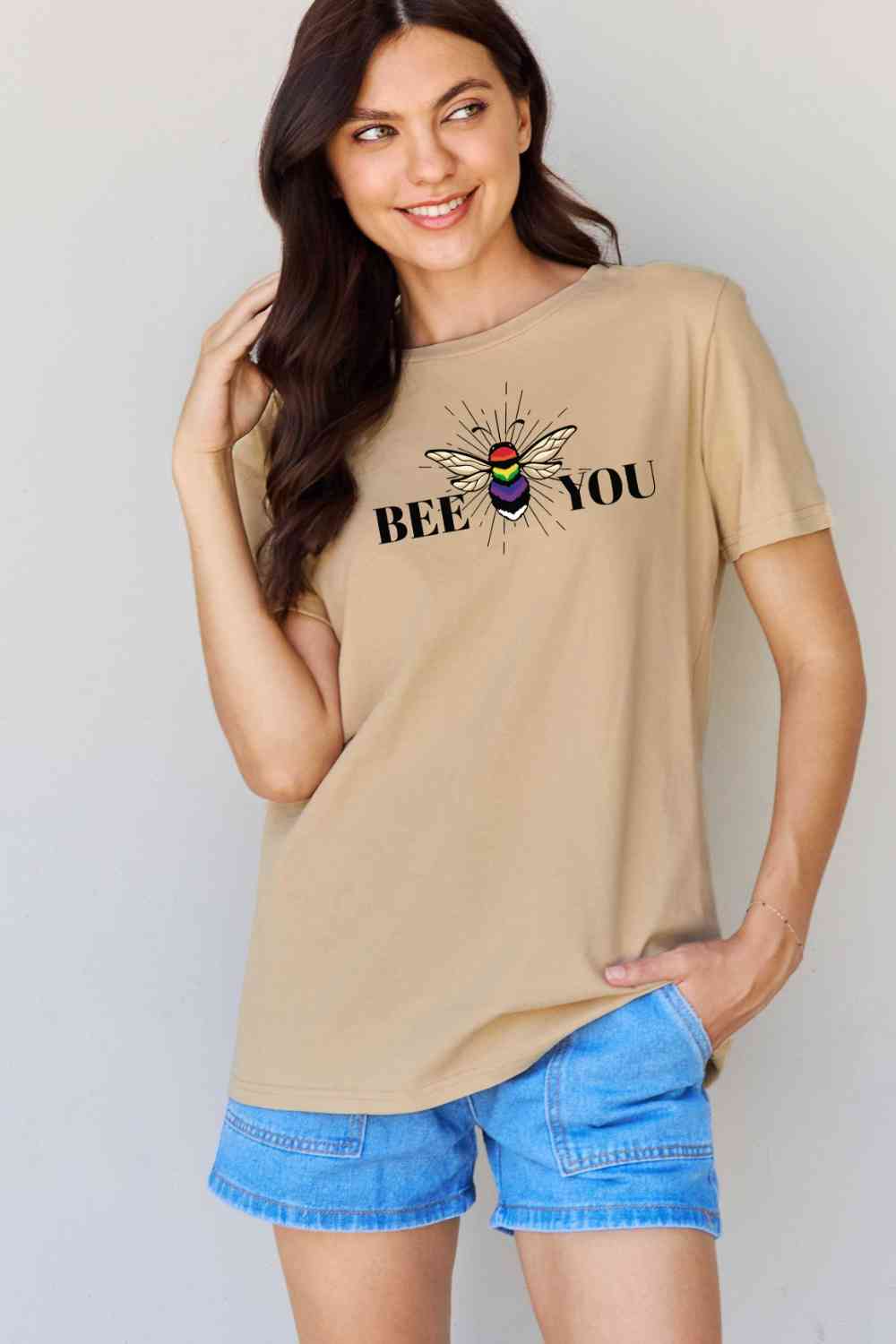 Simply Love Full Size BEE YOU Graphic T-Shirt BLUE ZONE PLANET