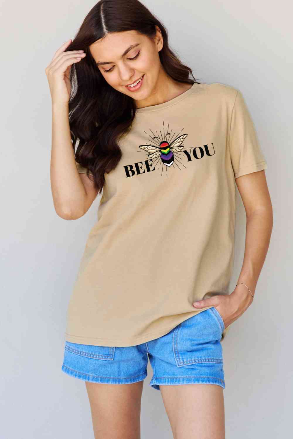 Simply Love Full Size BEE YOU Graphic T-Shirt BLUE ZONE PLANET