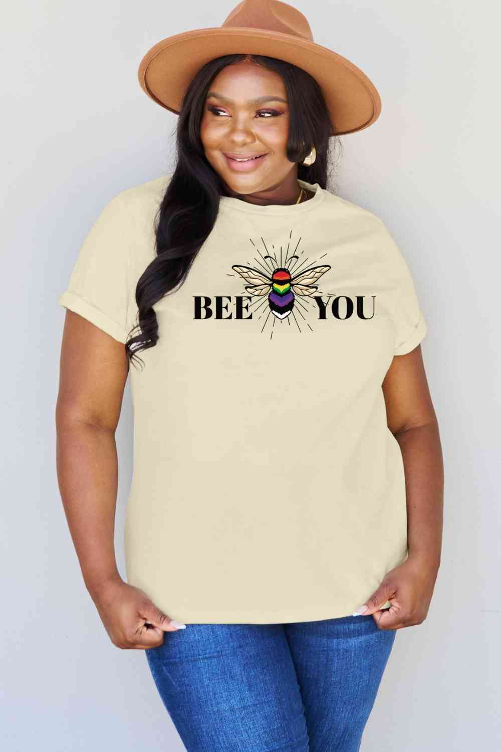 Simply Love Full Size BEE YOU Graphic T-Shirt BLUE ZONE PLANET