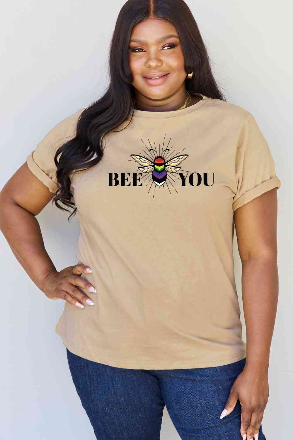 Simply Love Full Size BEE YOU Graphic T-Shirt BLUE ZONE PLANET