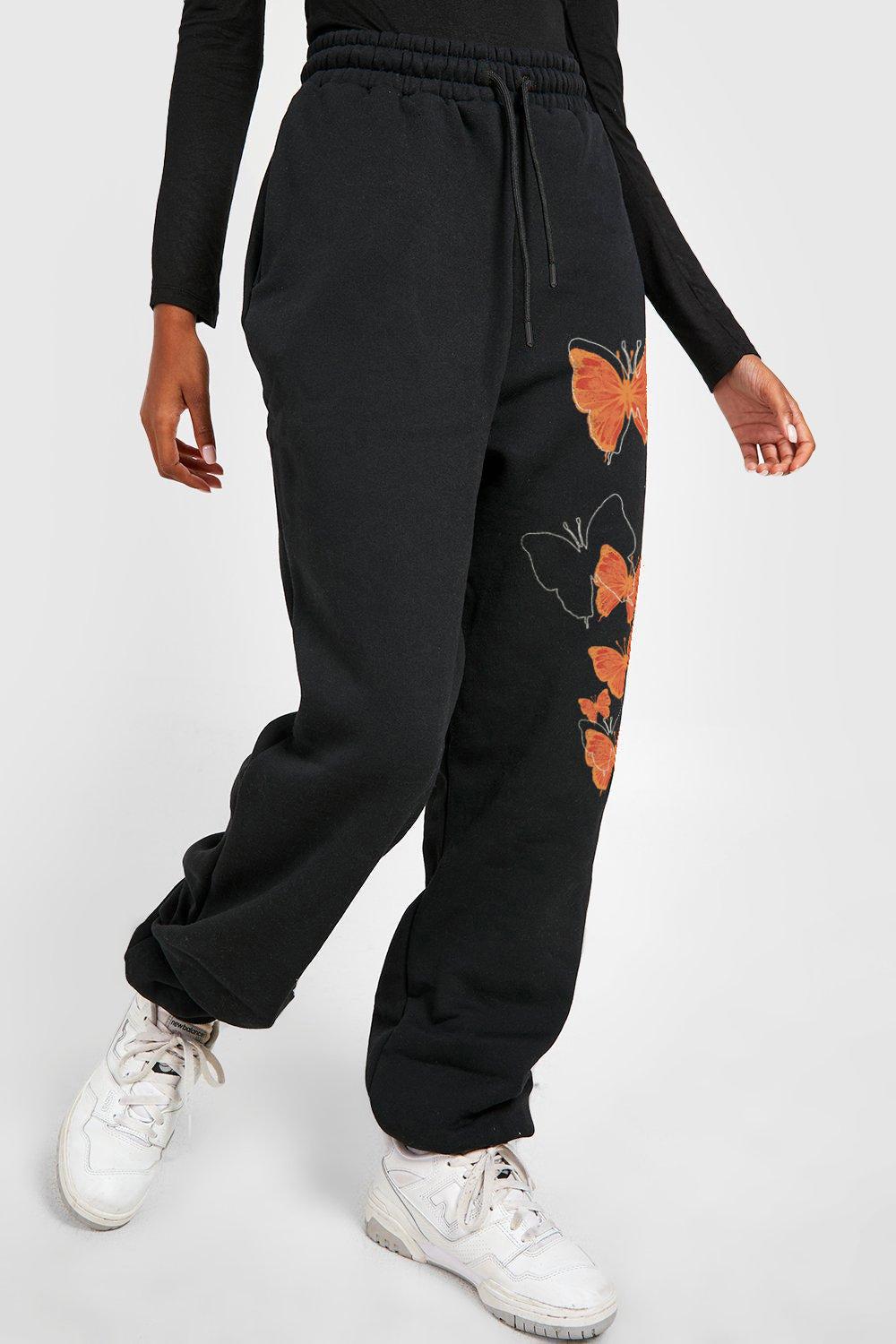 Simply Love Full Size Butterfly Graphic Sweatpants BLUE ZONE PLANET