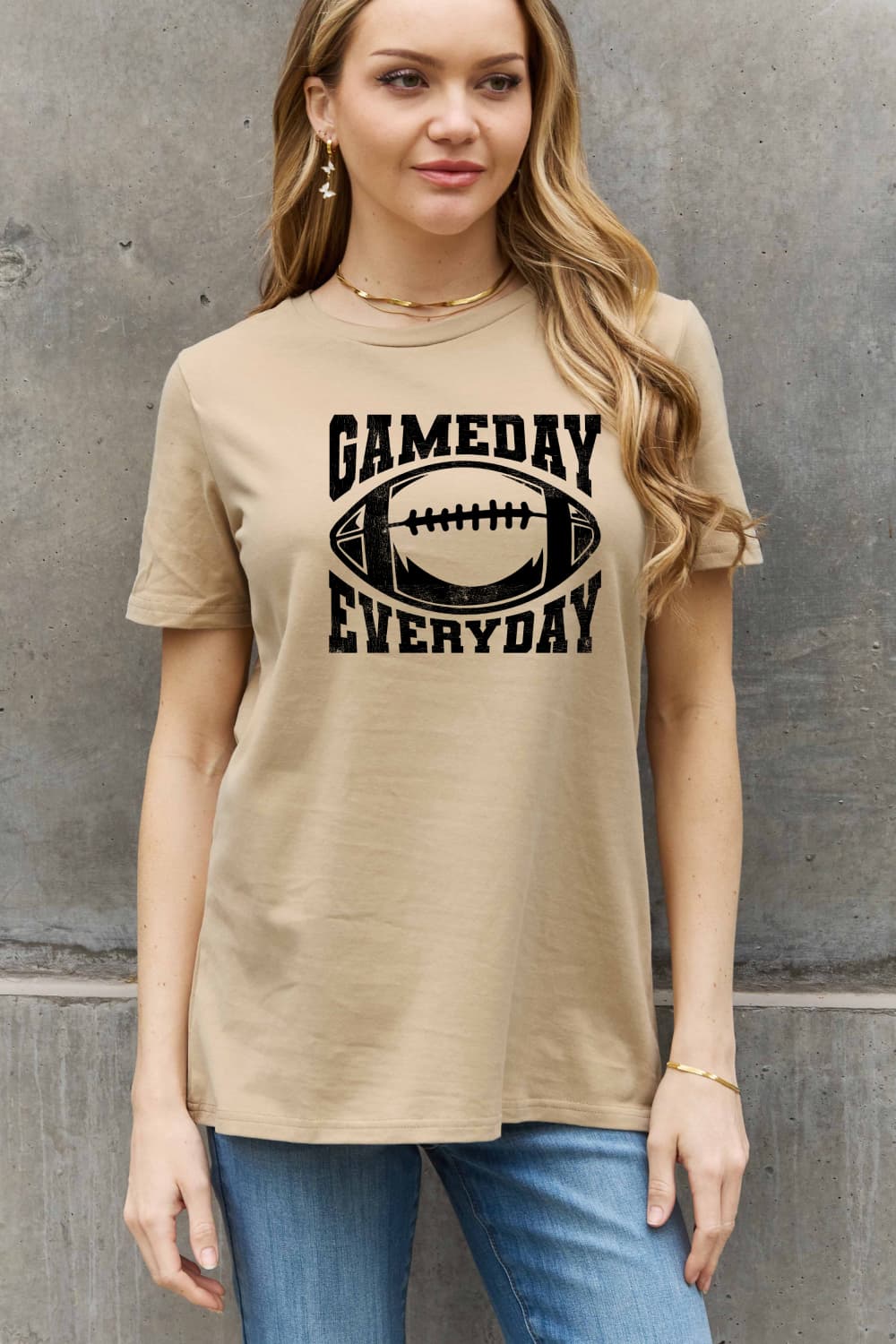 Simply Love Full Size GAMEDAY EVERYDAY Graphic Cotton Tee BLUE ZONE PLANET