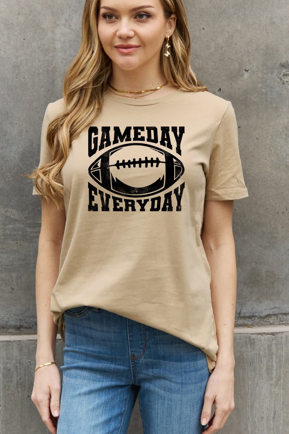 Simply Love Full Size GAMEDAY EVERYDAY Graphic Cotton Tee BLUE ZONE PLANET