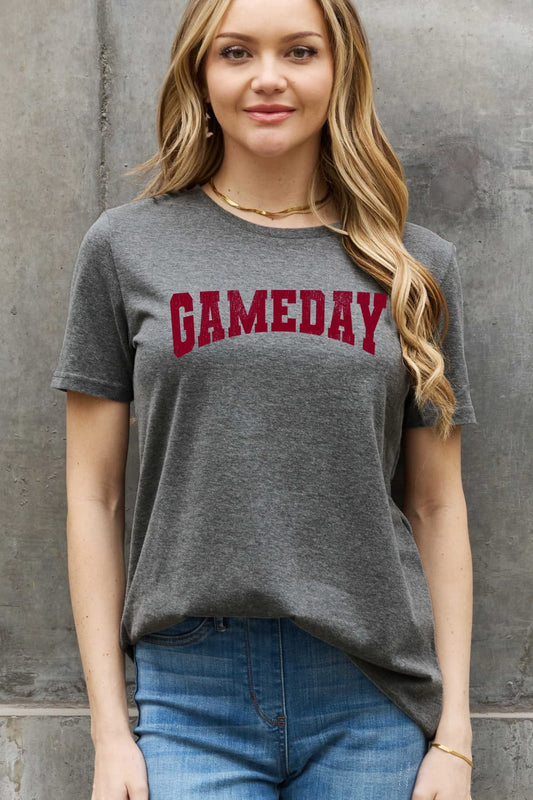 Simply Love Full Size GAMEDAY Graphic Cotton Tee BLUE ZONE PLANET