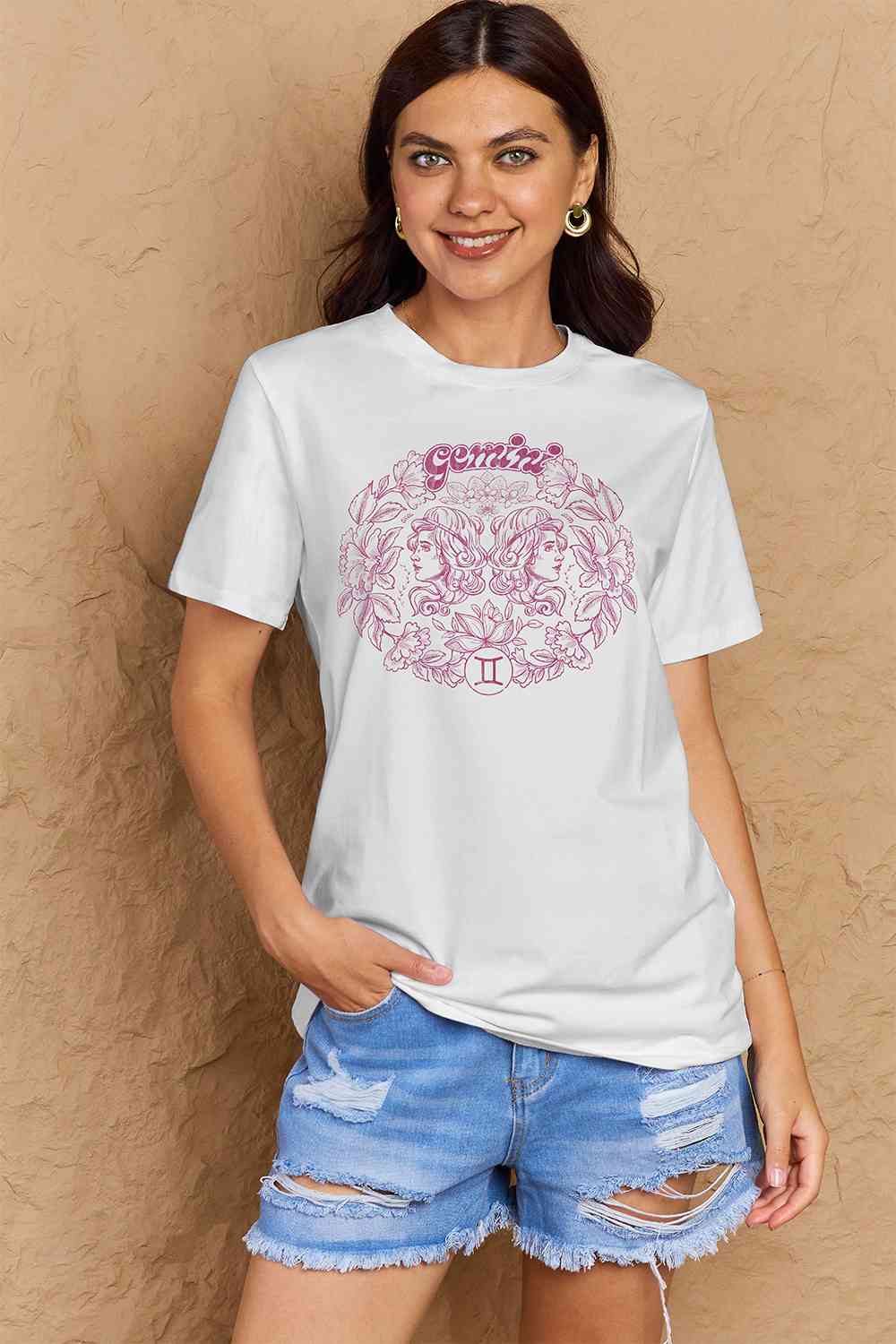 Simply Love Full Size GEMINI Graphic T-Shirt BLUE ZONE PLANET