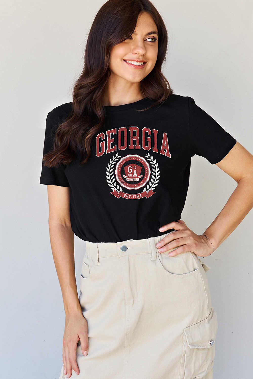 Simply Love Full Size GEORGIA Graphic T-Shirt BLUE ZONE PLANET