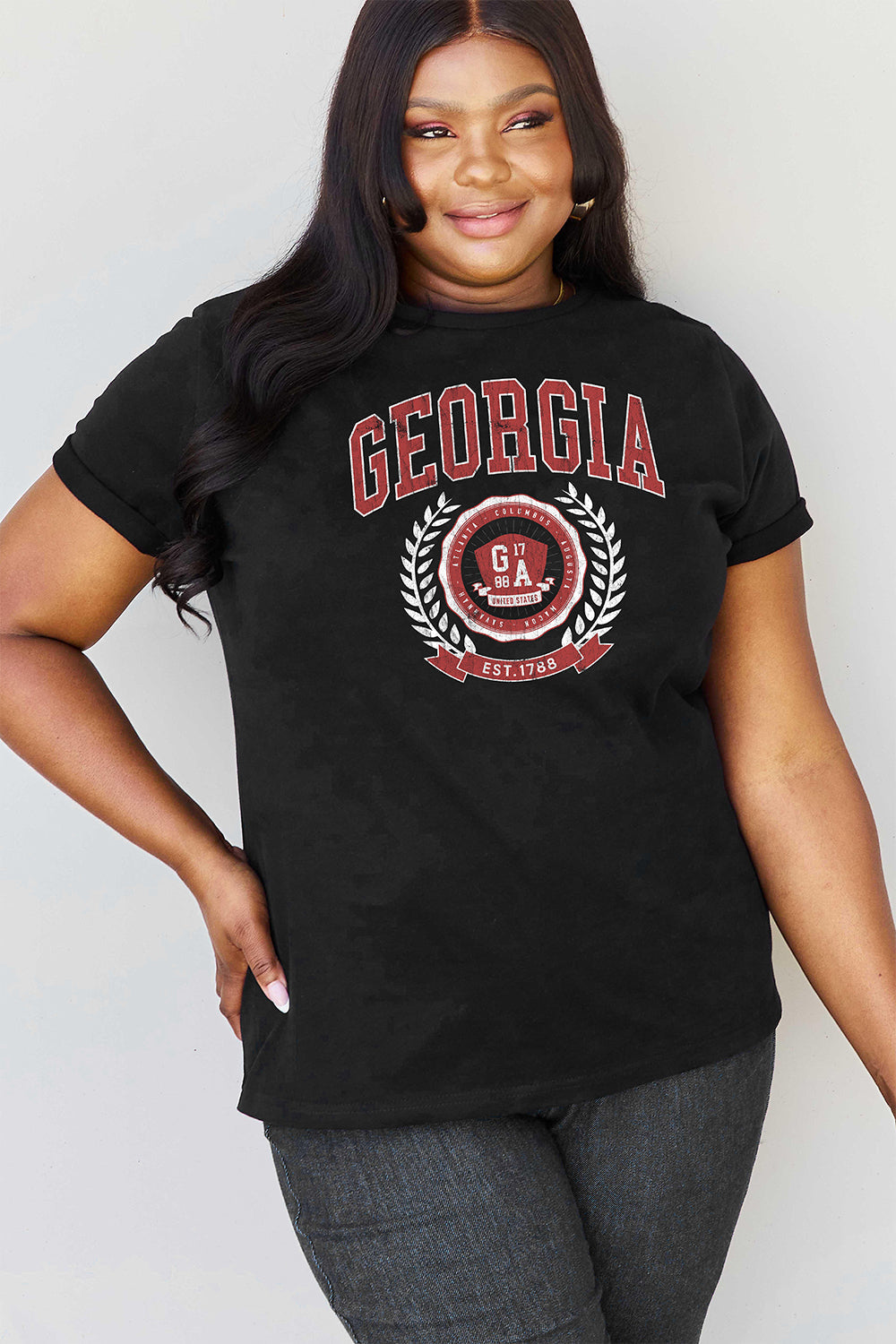 Simply Love Full Size GEORGIA Graphic T-Shirt BLUE ZONE PLANET