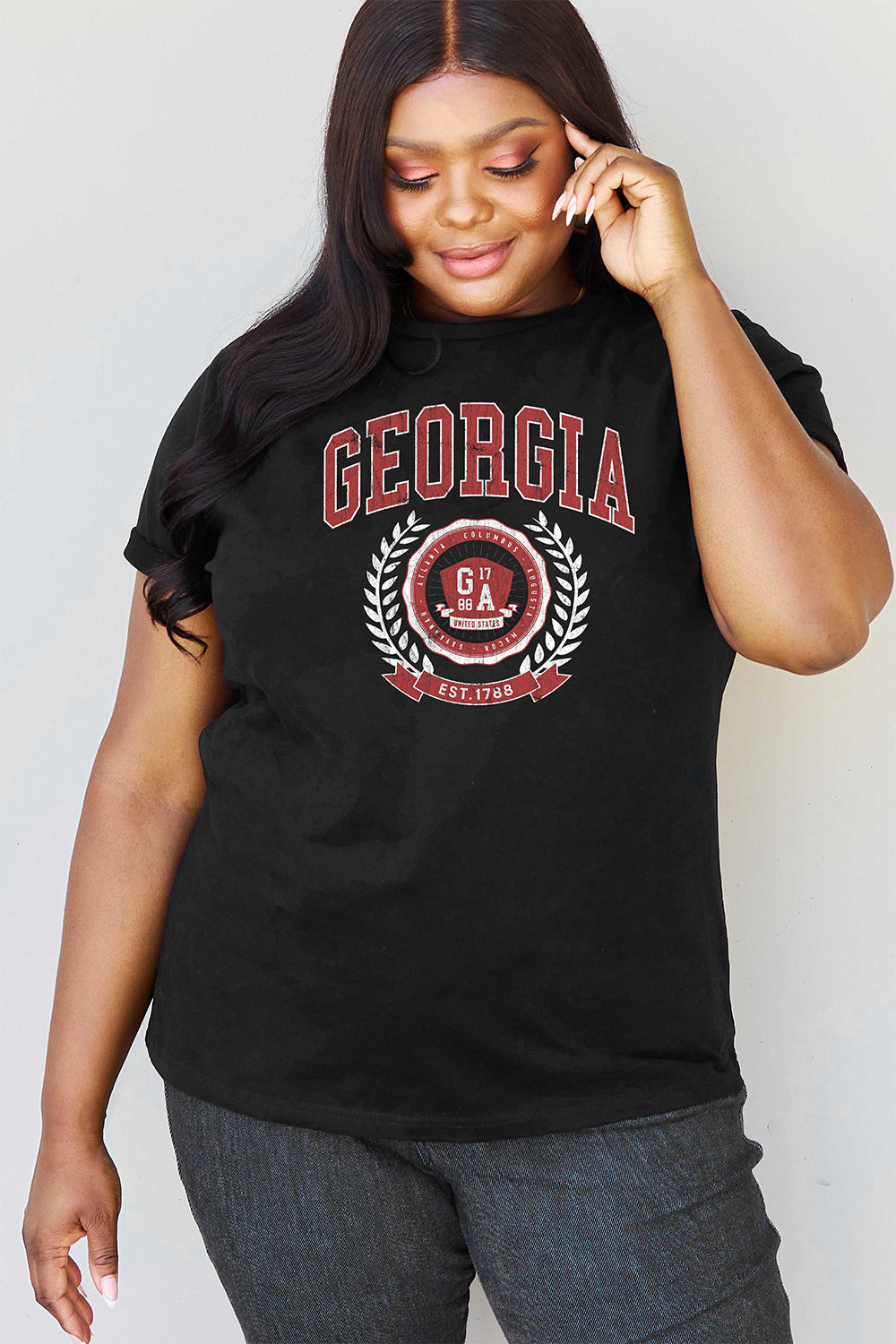 Simply Love Full Size GEORGIA Graphic T-Shirt BLUE ZONE PLANET