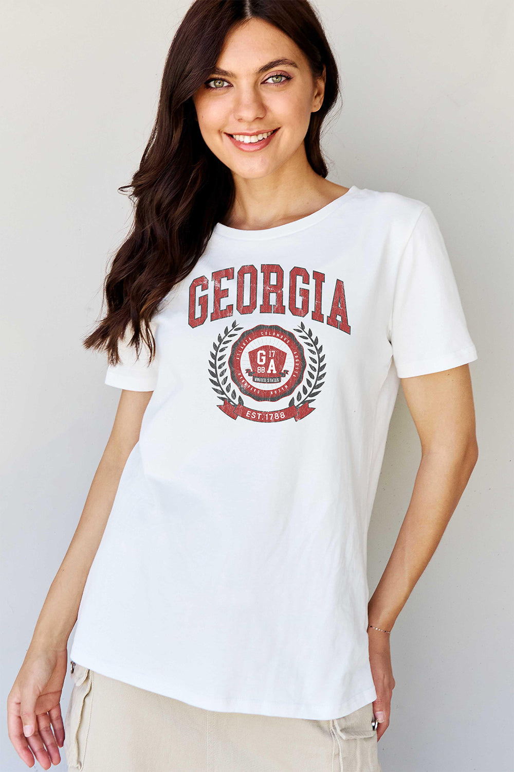 Simply Love Full Size GEORGIA Graphic T-Shirt BLUE ZONE PLANET