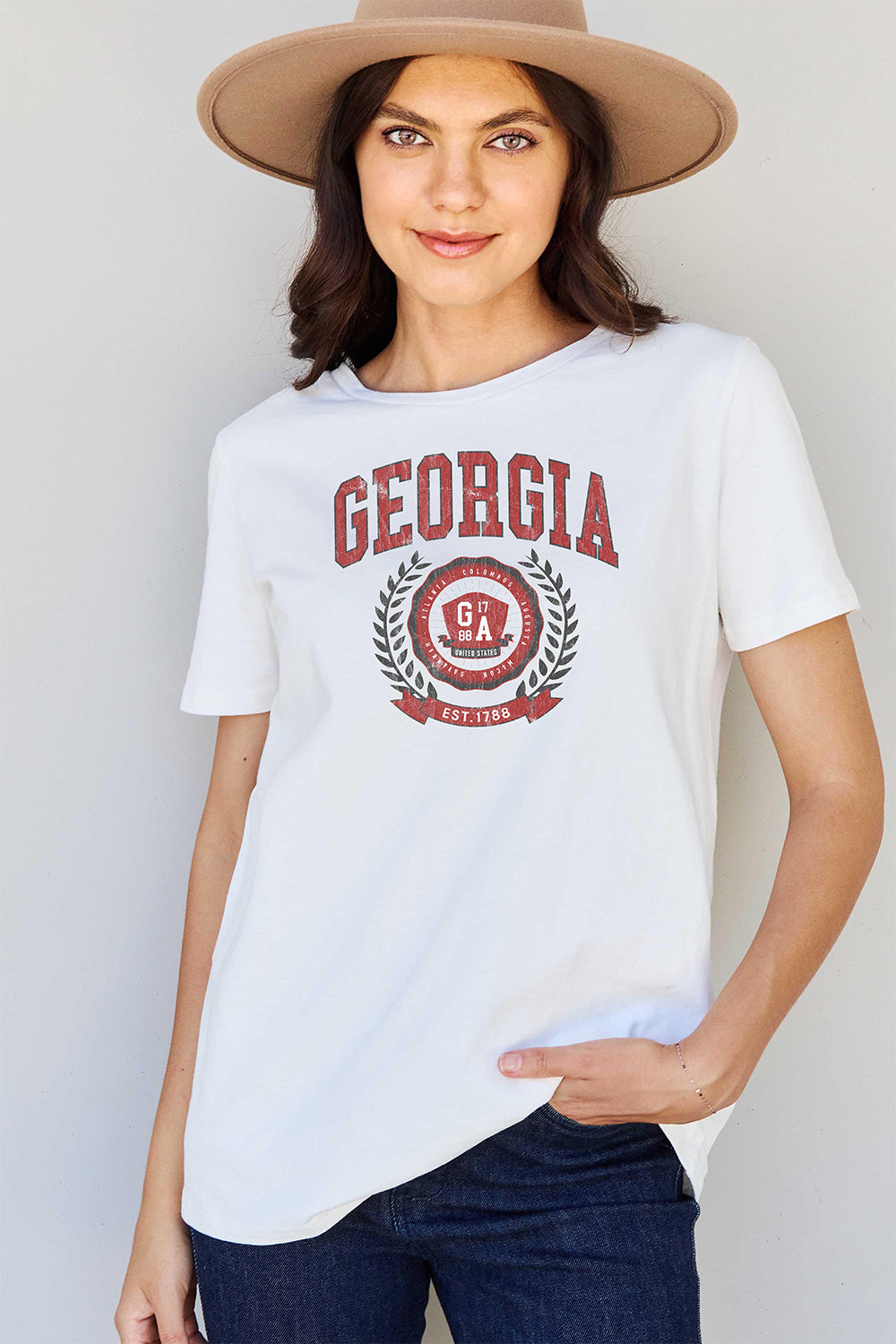 Simply Love Full Size GEORGIA Graphic T-Shirt BLUE ZONE PLANET