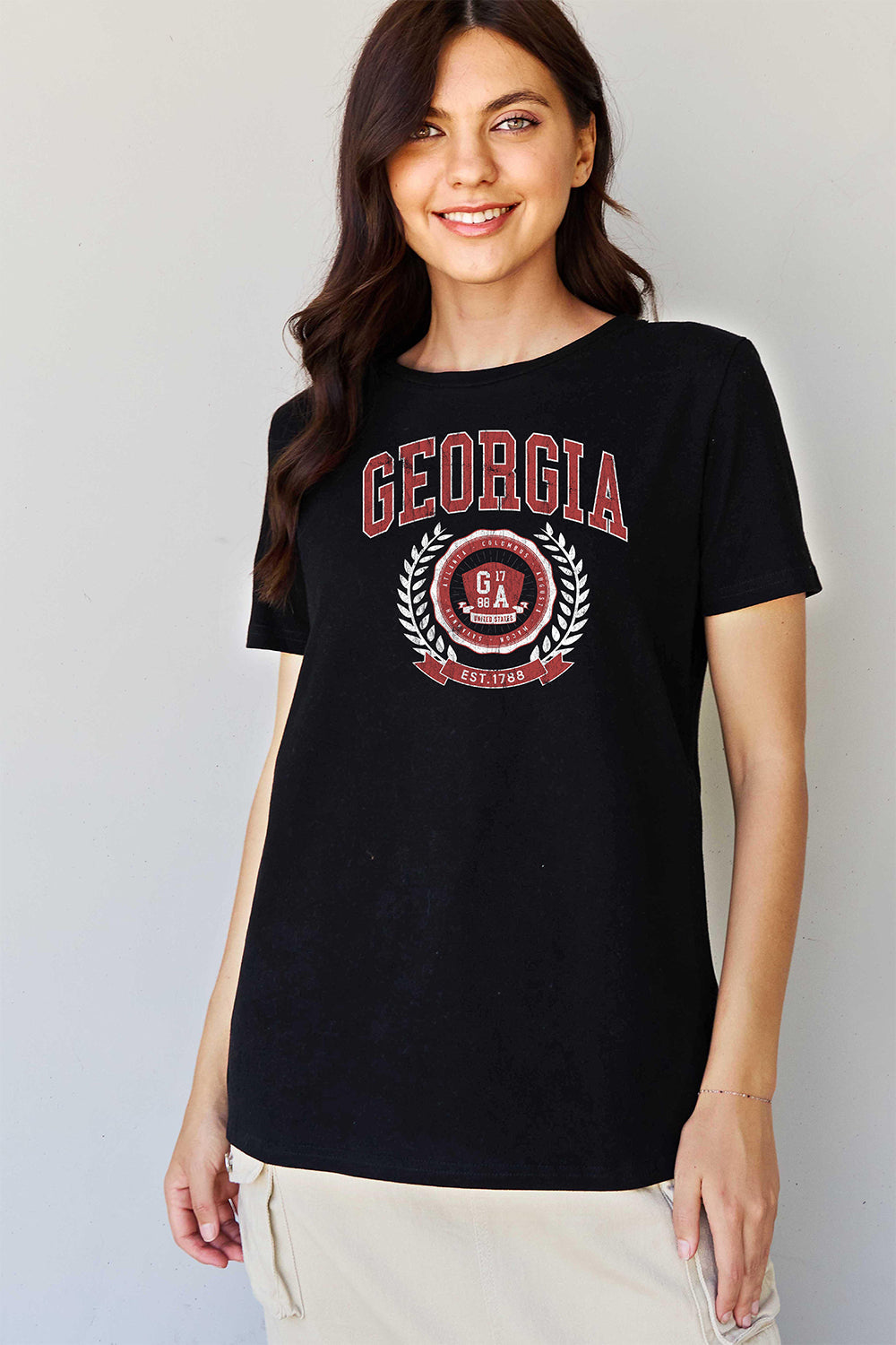 Simply Love Full Size GEORGIA Graphic T-Shirt BLUE ZONE PLANET