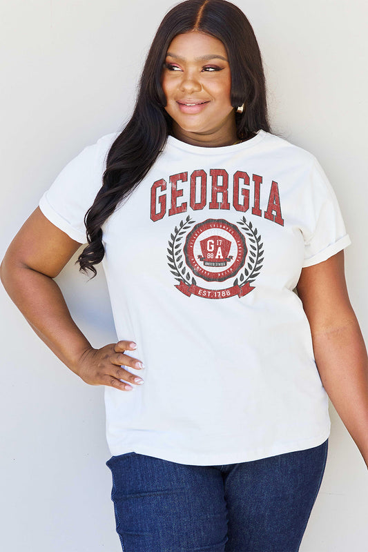 Simply Love Full Size GEORGIA Graphic T-Shirt BLUE ZONE PLANET