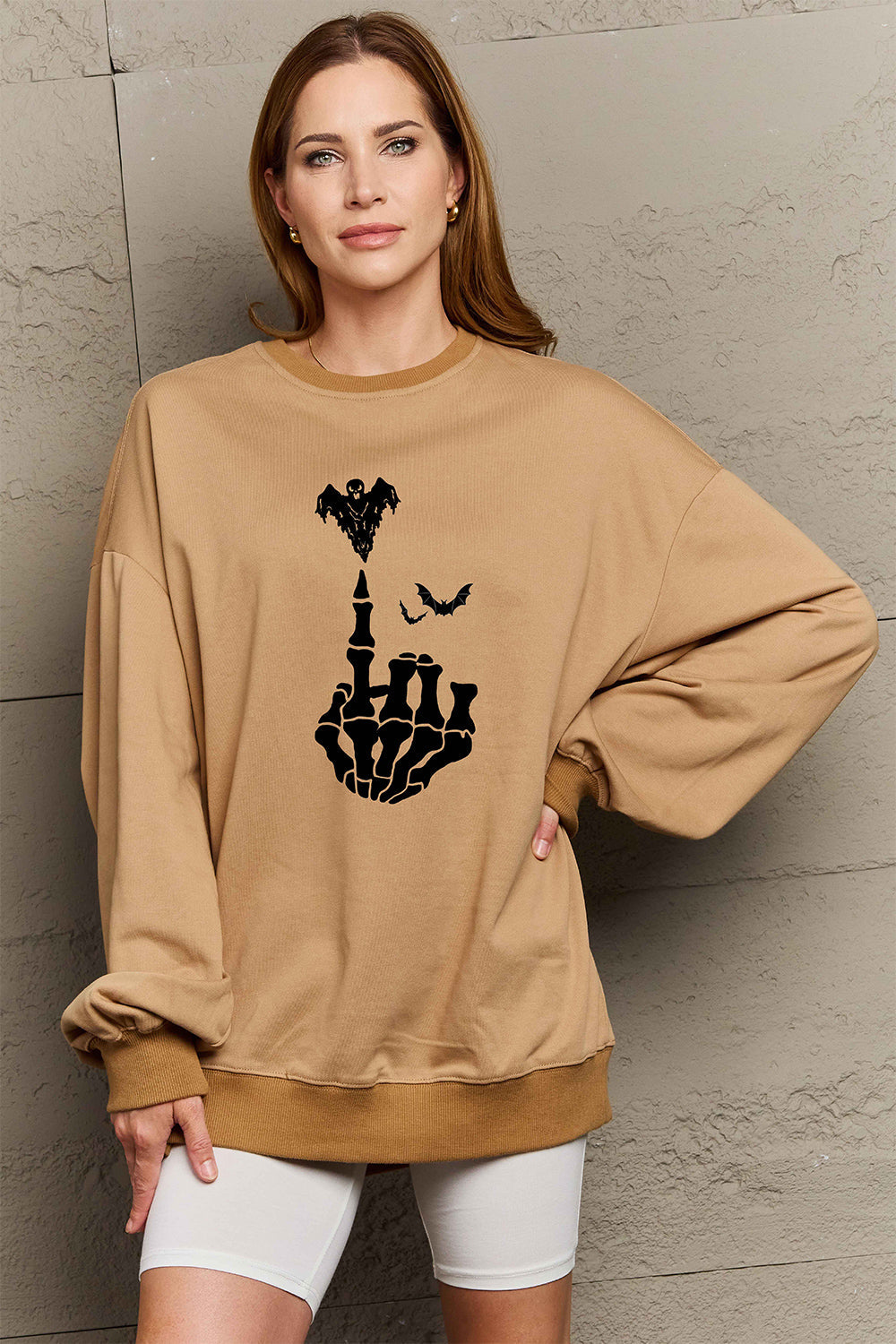 Simply Love Full Size Halloween Element Graphic Sweatshirt BLUE ZONE PLANET