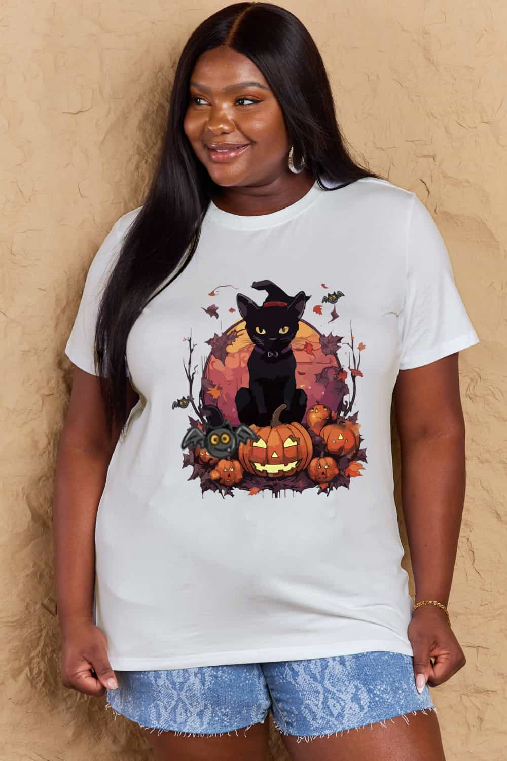 Simply Love Full Size Halloween Theme Graphic T-Shirt BLUE ZONE PLANET