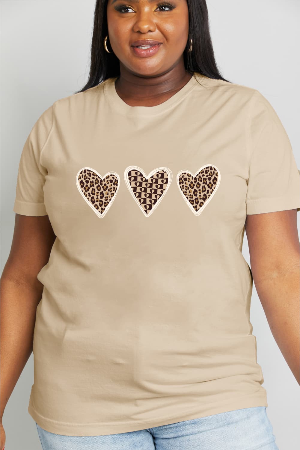 Simply Love Full Size Heart Graphic Cotton Tee BLUE ZONE PLANET