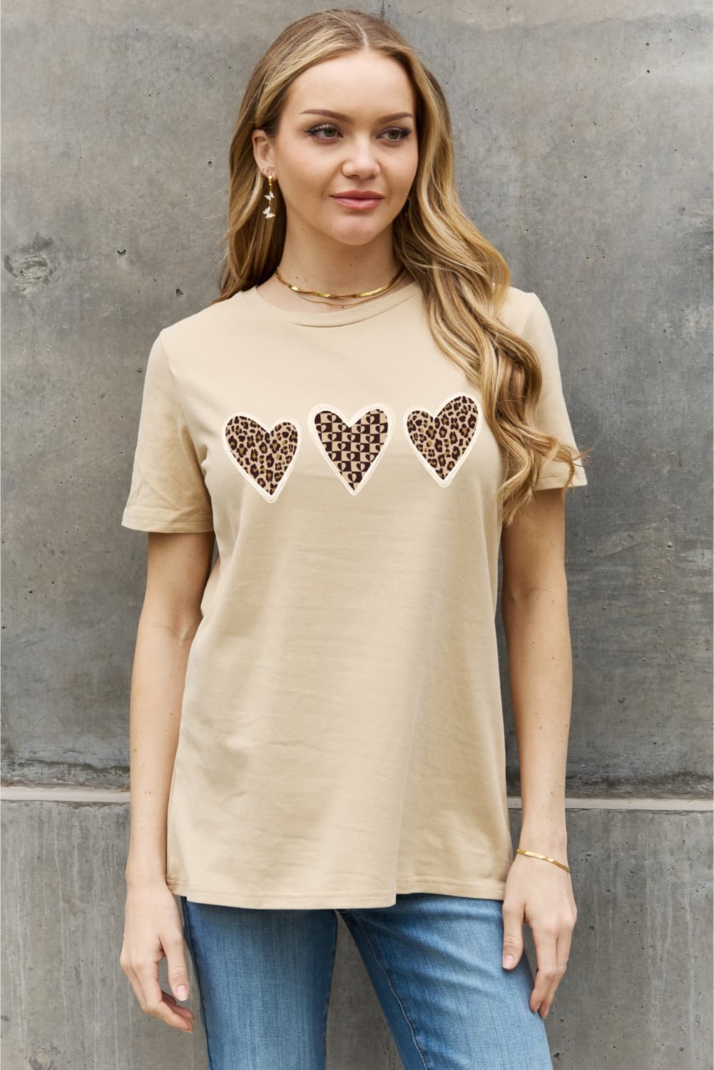 Simply Love Full Size Heart Graphic Cotton Tee BLUE ZONE PLANET