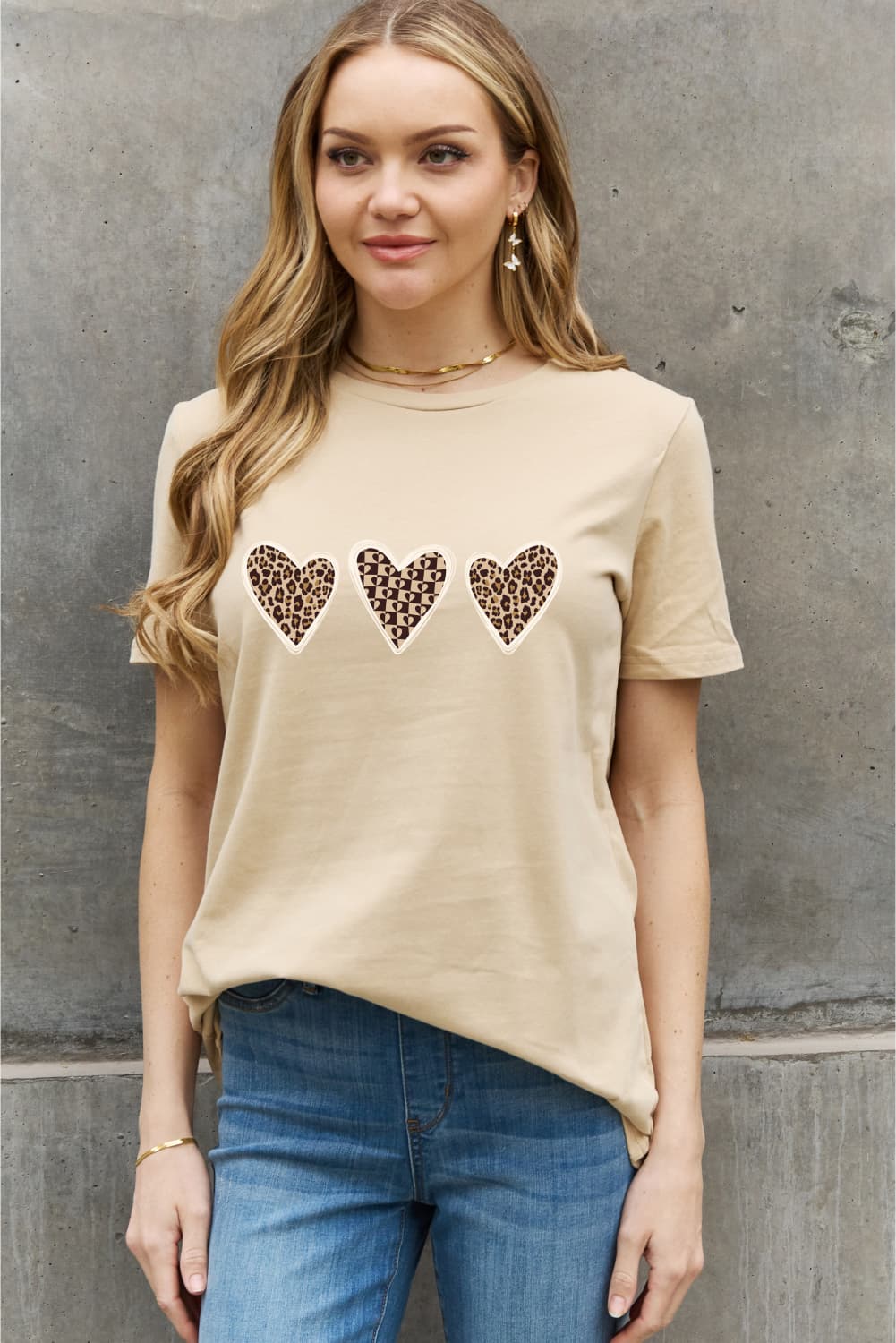 Simply Love Full Size Heart Graphic Cotton Tee BLUE ZONE PLANET