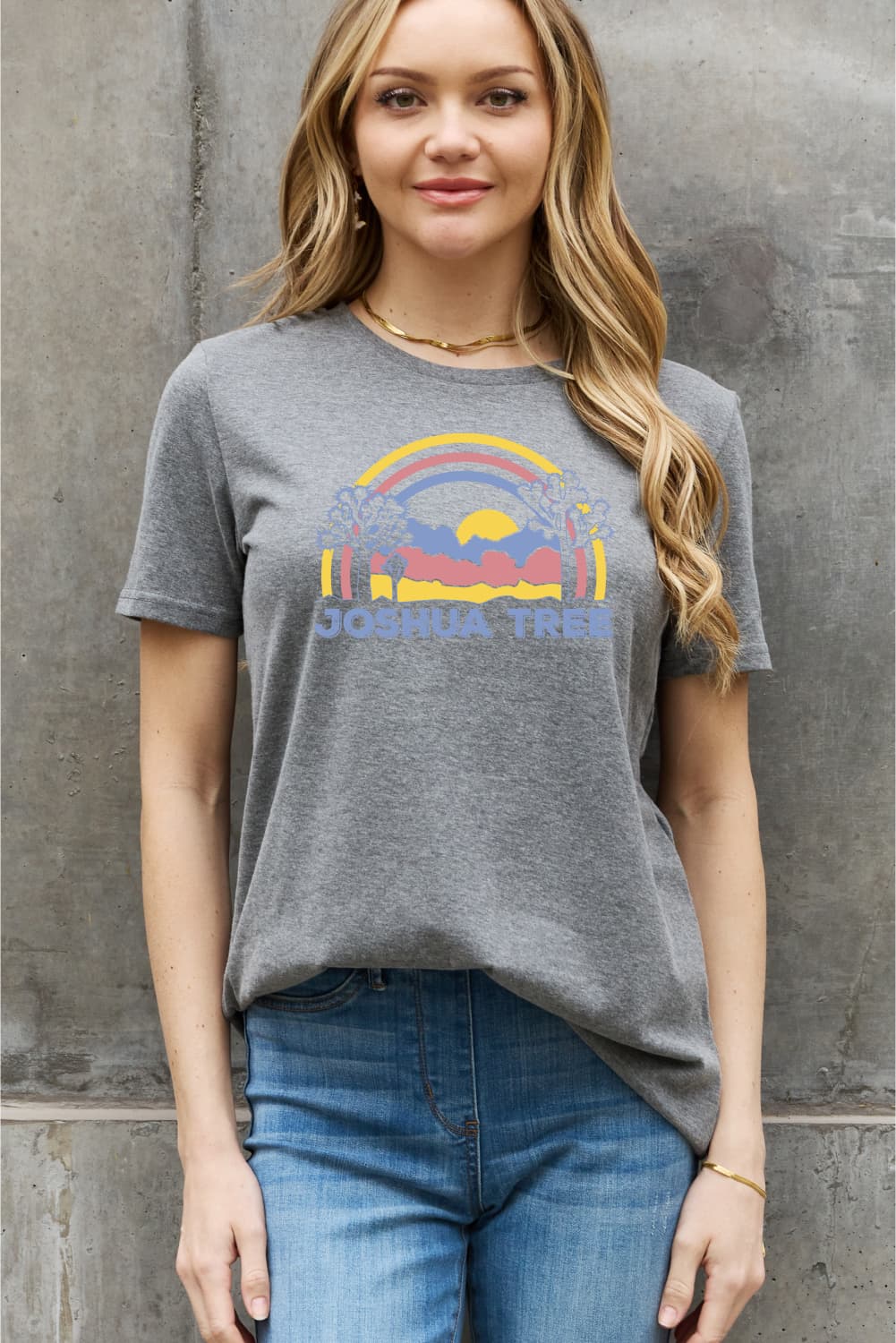 Simply Love Full Size JOSHUA TREE Graphic Cotton Tee BLUE ZONE PLANET