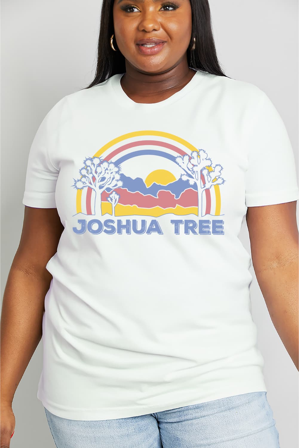 Simply Love Full Size JOSHUA TREE Graphic Cotton Tee BLUE ZONE PLANET