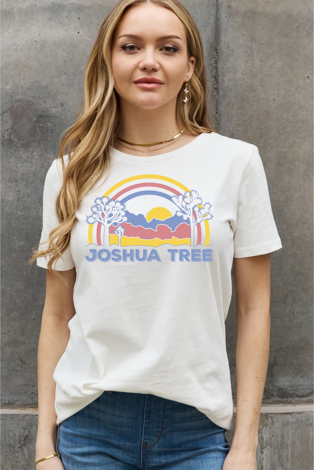 Simply Love Full Size JOSHUA TREE Graphic Cotton Tee BLUE ZONE PLANET