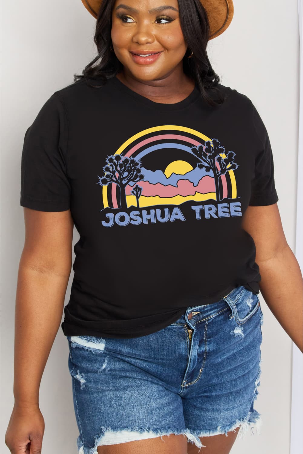 Simply Love Full Size JOSHUA TREE Graphic Cotton Tee BLUE ZONE PLANET