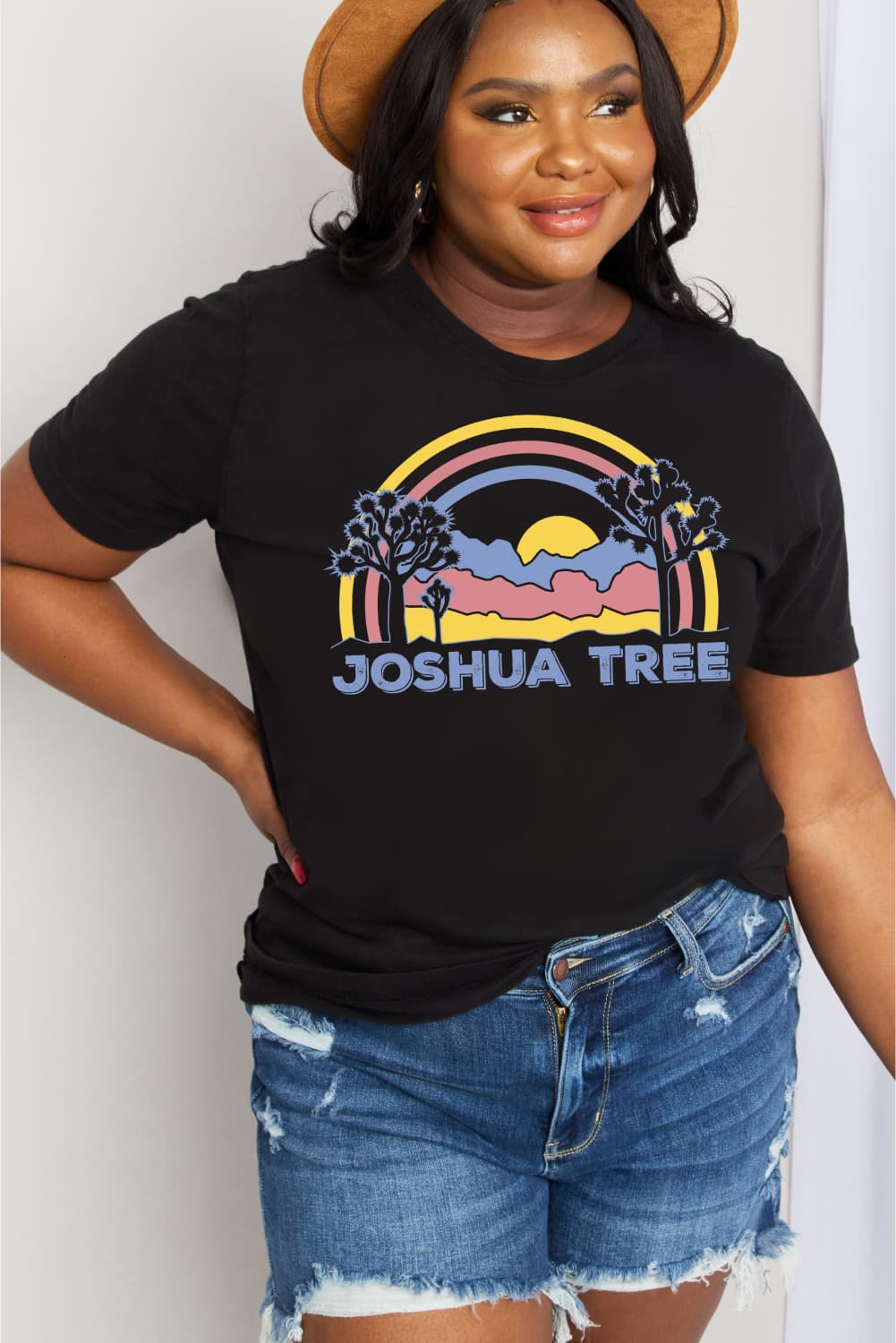 Simply Love Full Size JOSHUA TREE Graphic Cotton Tee BLUE ZONE PLANET