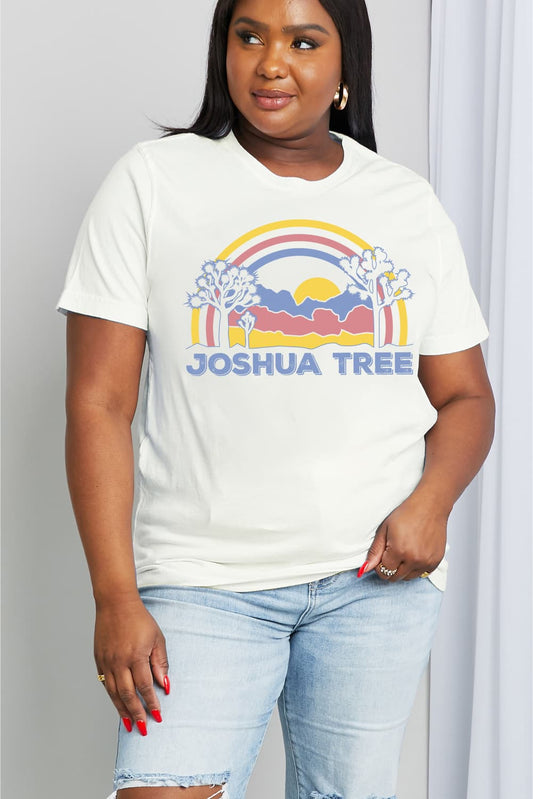 Simply Love Full Size JOSHUA TREE Graphic Cotton Tee BLUE ZONE PLANET