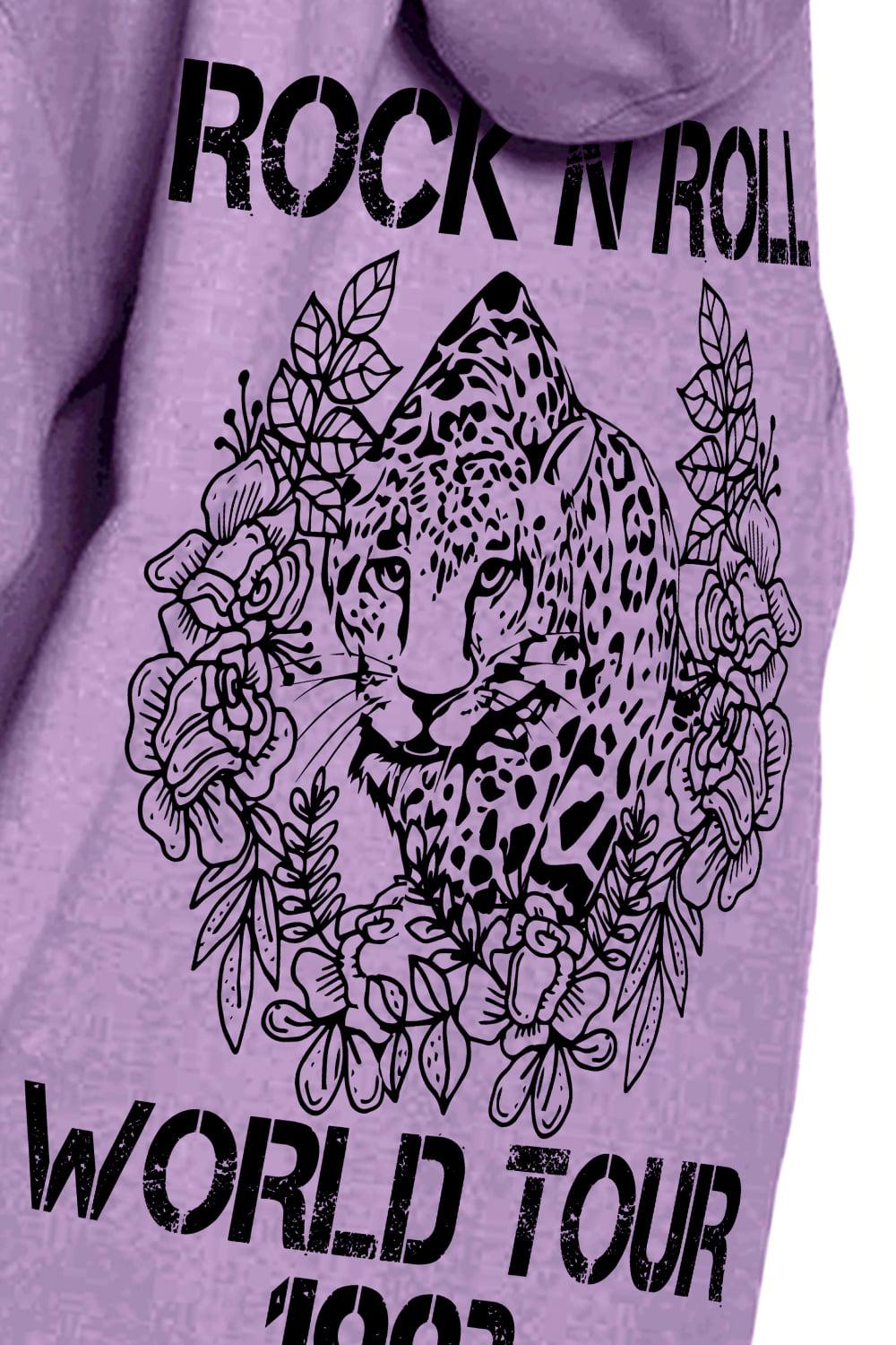 Simply Love Full Size Leopard Slogan Graphic Hoodie BLUE ZONE PLANET