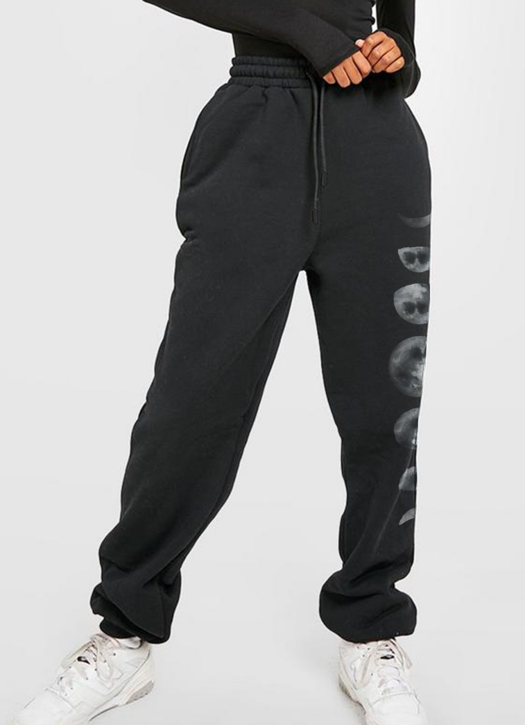 Simply Love Full Size Lunar Phase Graphic Sweatpants BLUE ZONE PLANET